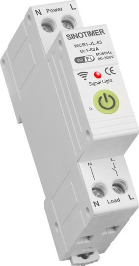 Sinotimer Contor de kilowați pentru panou electric Analogic Monofazat Wi-Fi Tuya