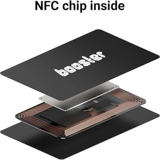 Carte De Vizită Booster Nfc Smart Card Tap To Share Neagră