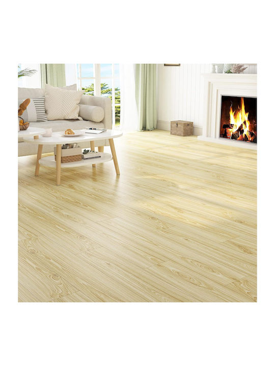 Vinyl Self-adhesive Floor Tiles 35 Pieces Durable 90x15 Cm Yellow