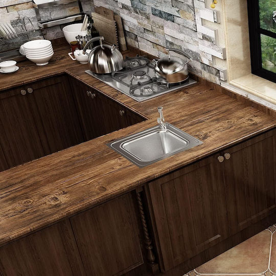 Self-adhesive Vinyl Waterproof Brown Furniture Foil 40x600 Cm Self-adhesive Vinyl Waterproof Brown Furniture Foil 40x600 Cm