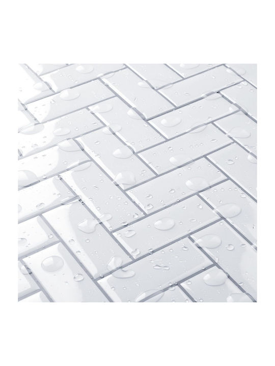Plăci de perete 3D autoadezive impermeabile 5 bucăți 30x30 cm albe