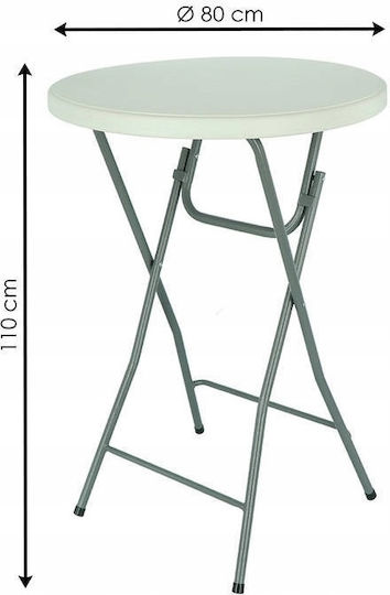 Flexible Tablecloth Topper Cocktail Bar Table 80 White