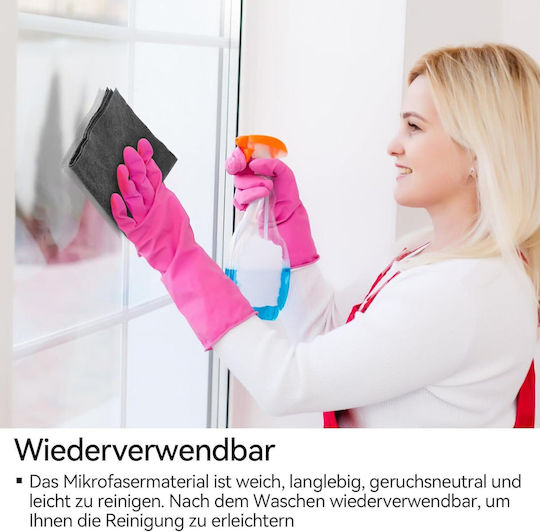 Set 10 Țesături De Curățare Zola Microfibră 30 X 30 Cm Fără Detergent Absorbante Curățare Fără Dungi
