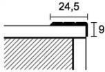 Γωνια Αυτοκ Τη 73a Ασημι 2.5cm X 0.9cm