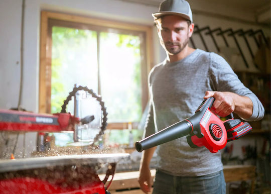 Einhell Te-cb 18/270 Li Ръчен Акумулаторен Вентилатор 18V Solo с Регулиране на Интензитета & Максимална Скорост на Въздуха 270km/h