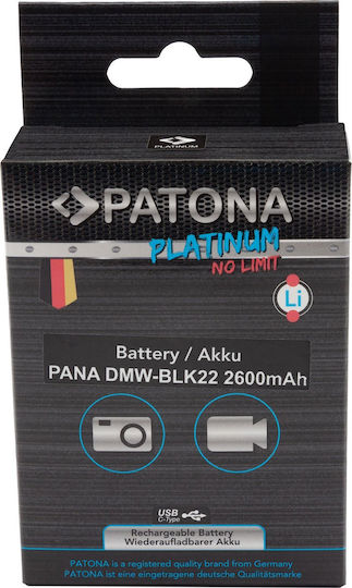 Patona Replacement Battery Patona Platinum Dmw-blk22 2400mah Panasonic S5 G9 Gh5 Gh5s-1401