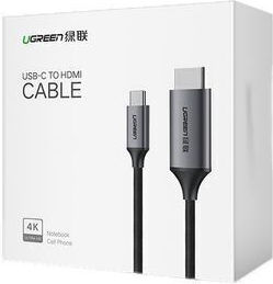 Ugreen HDMI 2.0 Premium High Speed 4K 60Hz HDR Cable HDMI Male - USB-C Female 1.5m Black