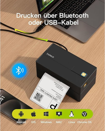 Inateck Imprimantă de etichete Bluetooth 203 dpi