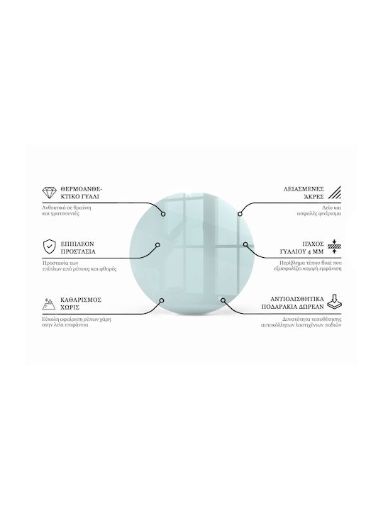 Tulup Επιφάνεια Τραπεζιού από Γυαλί 90x90cm 010010820050100000000