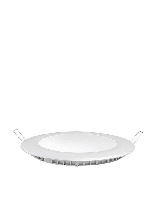 D-IL Στρογγυλό Χωνευτό LED Panel 18W με Φυσικό Λευκό Φως 4200K