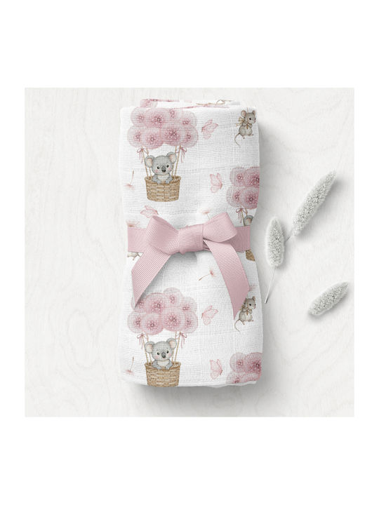 Bocioland Pătură Pepinieră Swaddling Bambus Roz 110x110cm