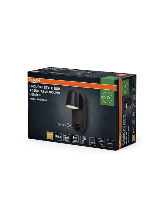 Wandleuchte mit USB-Anschluss