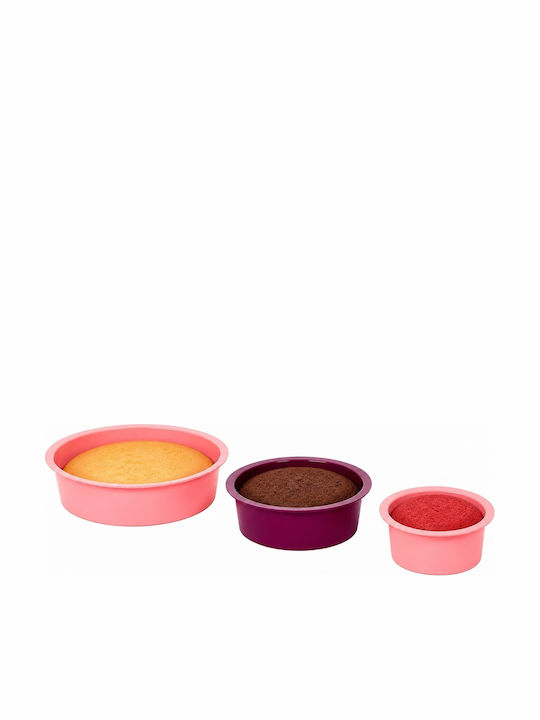 Bakeware Tin For Cake Made Of Silicone 3 Pieces