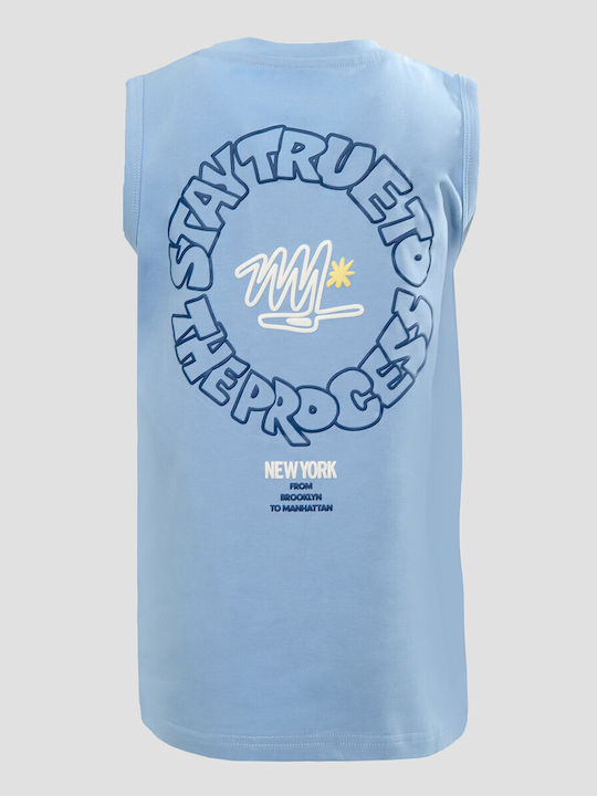 Kids Sleeveless Blue Blouse