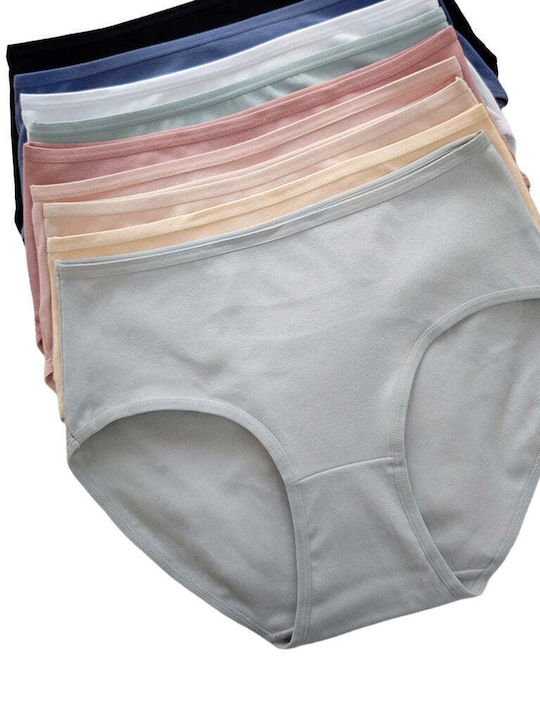 Baumwolle Hohe Taille Damen-Slips 3er Pack Rosa