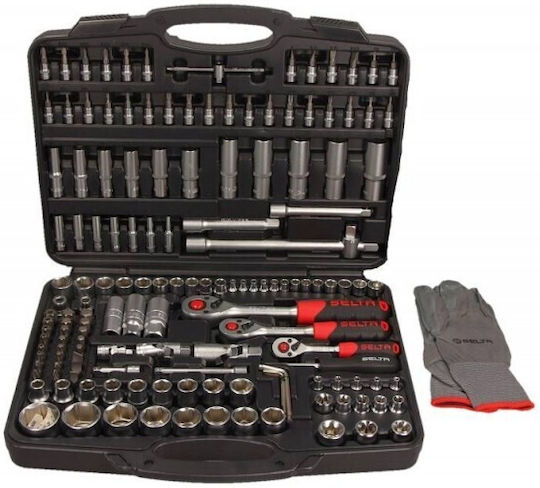Selta Steckdosen mit Rahmen Gastgeber 1/4" 3/8" 1/2" Set 150 Stück