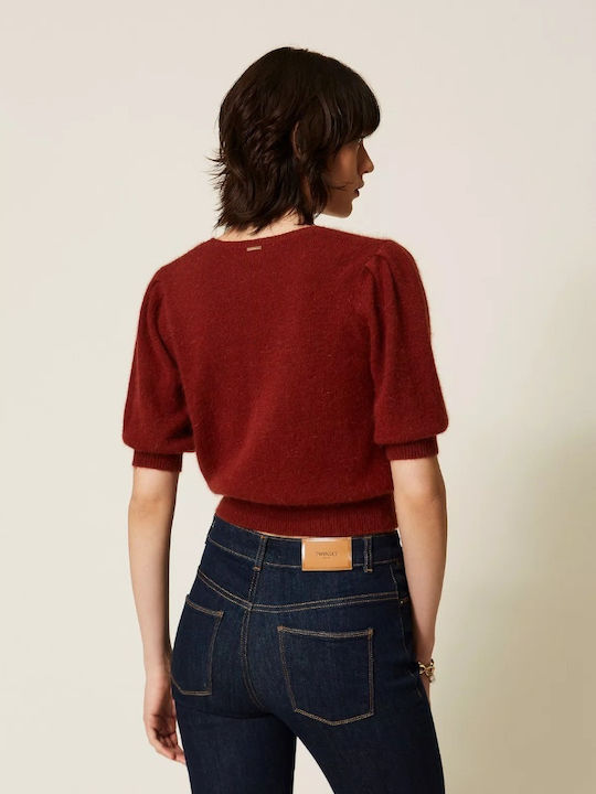 Women's Fabric Trousers Red