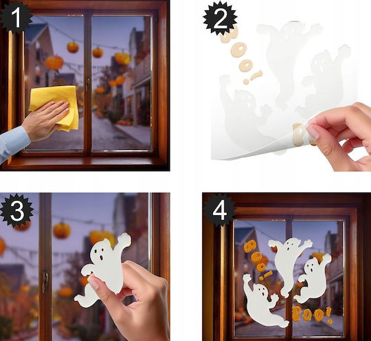 Fiestas Guirca Autocolant Decorativ Pentru Copii Pentru Sticlă 20x20cm 5 Bucăți