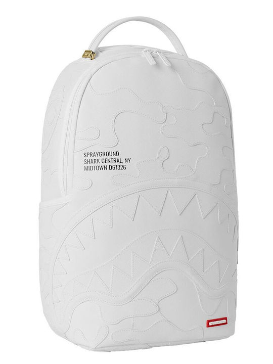 Sprayground Σχολική Τσάντα Πλάτης Λευκή με Θήκη για Παγούρι