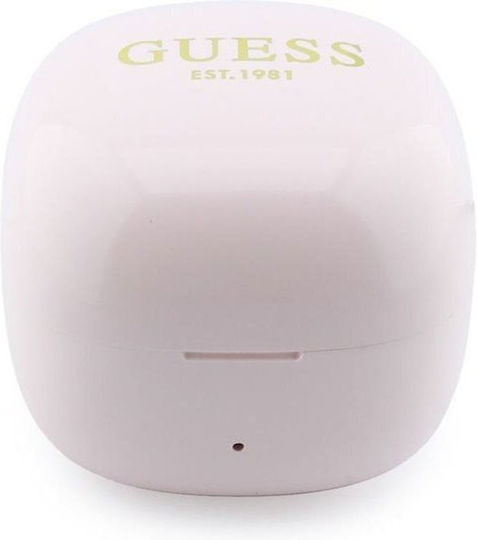 Guess Mini Classic Logo Open Ear Bluetooth Handsfree Headphones with Charging Case Pink