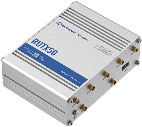 Teltonika RUTX50 Wireless 5G Router Wi‑Fi 5 with 4 Gigabit Ports