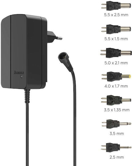 HAMA Universelles Netzadapter Einstellbare Spannung 9 bis 24V 1.5A mit Leistung 36W