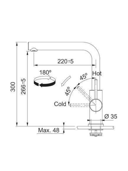 Franke Standard Silver Kitchen Counter Faucet