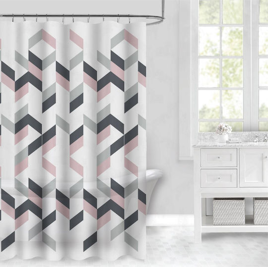 Curtain Peva Κουρτίνα Μπάνιου 180x200cm Πολύχρωμη