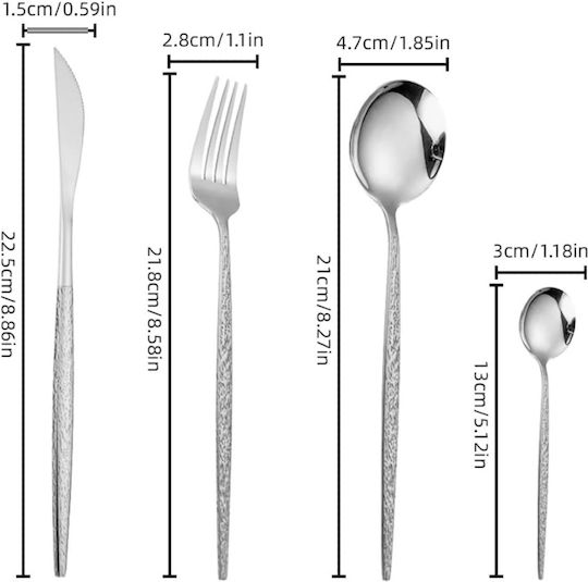 Swiss Haus Cutlery Set Stainless Steel Copper 24 Pieces