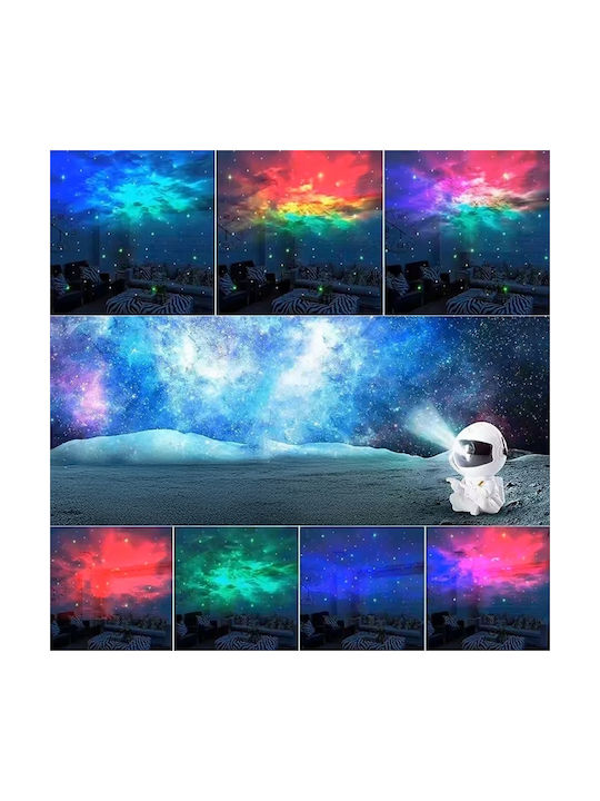 Led Περιστρεφόμενο Παιδικό Φωτιστικό Projector Night με Προβολή Αστεριών Πράσινο 22.8x12x11.3εκ.