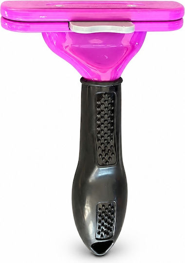 Grooming Brush Dogs Cats Long Hair Weighing 23-40 Kg Blade Cleaning Button Ergonomic Handle Detangling Fur Trimming Purple