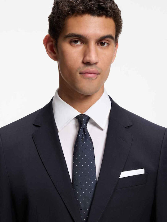 Men’s Suit Jacket with Slim Fit Navy Blue