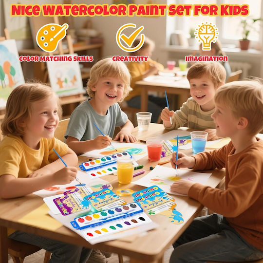 Waschbare Wasserfarben Malset Für Kinder 24 Farben Pinsel Geschenk