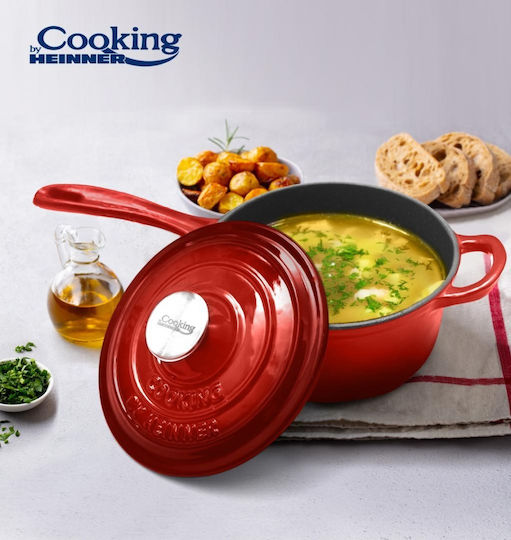 Heinner Red Line Κατσαρολάκι Γάλακτος από Μαντέμι 1.8lt / 19cm