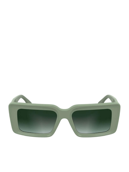 Karl Lagerfeld Ochelari de Soare Pentru Femei Cu Ramă Din Plastic Verde Și Lentile Verzi