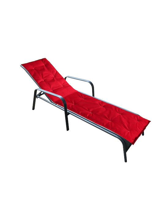 Alcam Wasserdichtes Sonnenbank-Kissen Mit Rückenlehne Rot 50x195cm