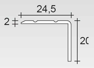 Decostar Corner Screw Silver 24mm x 20mm