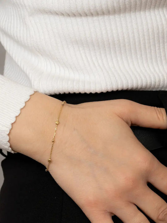 Women's Gold Bracelet with Zircon 9K
