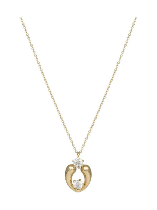 Colier Din Aur Galben 9 Carate Cu Zircon Colier Din Aur Galben 9 Carate Cu Zircon