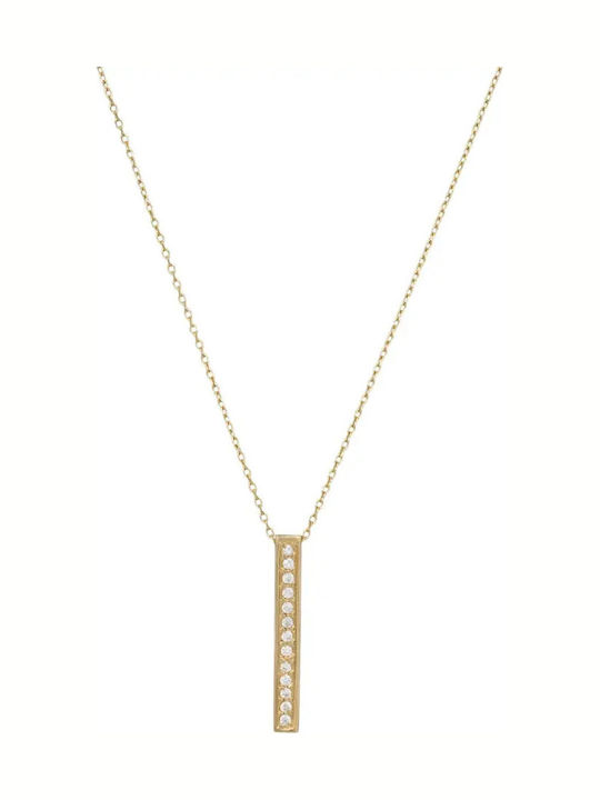 Halskette aus 14K Gold mit Zirkon