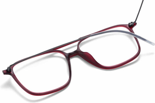 Lool Brillengestelle mit Rezept Burgundisch Quadrat Titanium