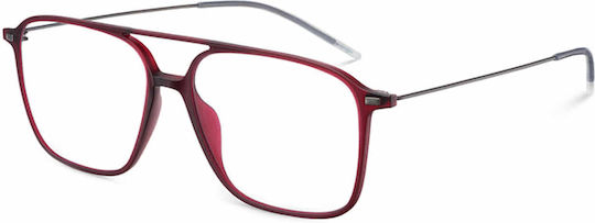 Lool Brillengestelle mit Rezept Burgundisch Quadrat Titanium
