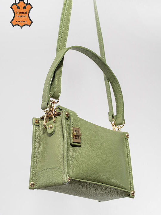 Leather Women's Shoulder Bag Green