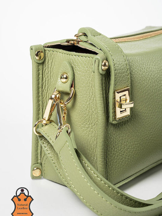 Leather Women's Shoulder Bag Green