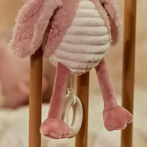 Little Dutch Pendant Cot Toy with Music Flamingo Safari Friends for Newborns