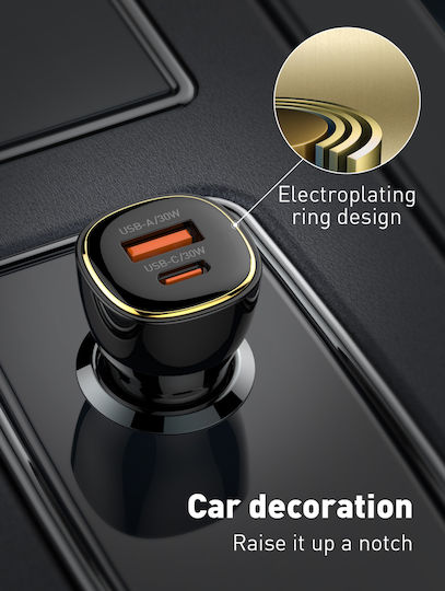 Ldnio Car Charger C103 Usb-c Cable Usb/usb-c 60w Black 5210131159941