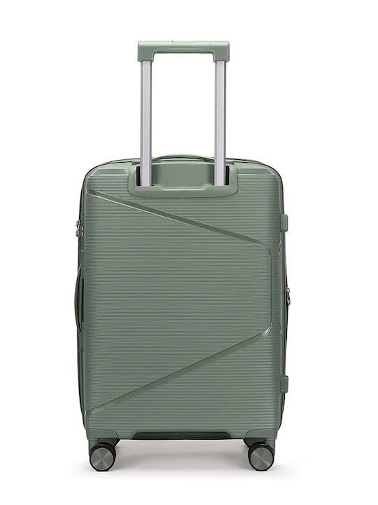 Amber Valiză de călătorie mare rigidă kaki