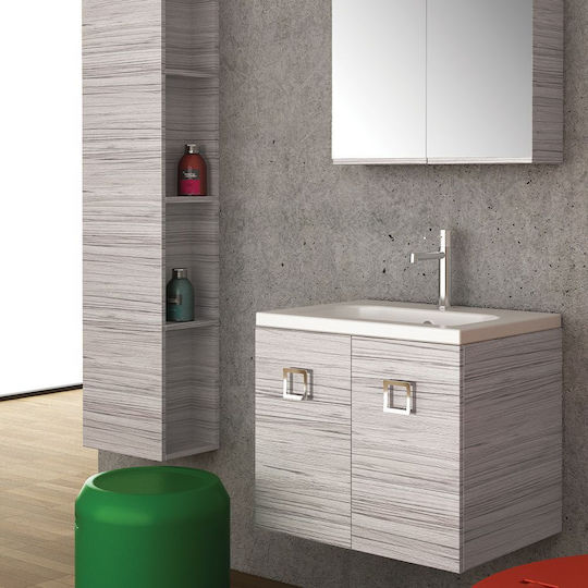 Orabella Vanity Unit With Sink Mirror & Column With Light White