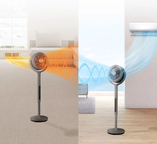 Midea Ανεμιστήρας Ορθοστάτης 18W Διαμέτρου 30cm με Τηλεχειριστήριο Γκρι