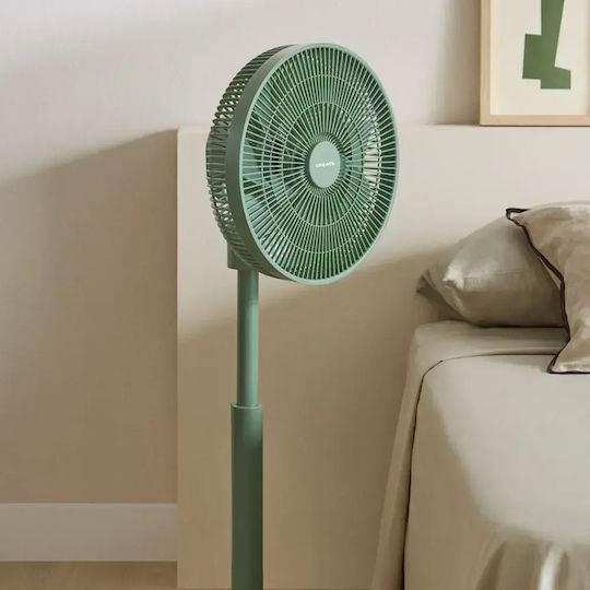 Create Pedestal Fan 30W 33cm Diameter With Remote Control Green